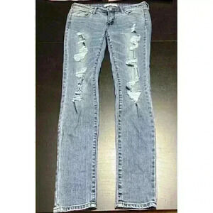 Abercrombie And Fitch Jeans Womens 2R 26x31 Blue Medium Wash Skinny Distressed